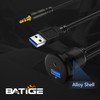 BATIGE Alloy USB 3.0 AUX DC3.5mm Port Car Mount Flush