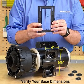 Silencer Anti-Vibration Pump Motor Mount Base Pad for Quiet Hot Tub, Spa - 95% Noise Reduction