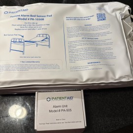 PATIENT AID PA-505B - Bed Alarm Fall Prevention System - Monitor & Bed Pad - NEW