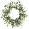 18 inch Artificial Spring Summer Greenery Wreath Front Door Decoration