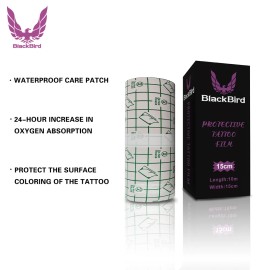 Blackbird Rollo Protector Para La Curación De Tatuajes 15cm X 10m