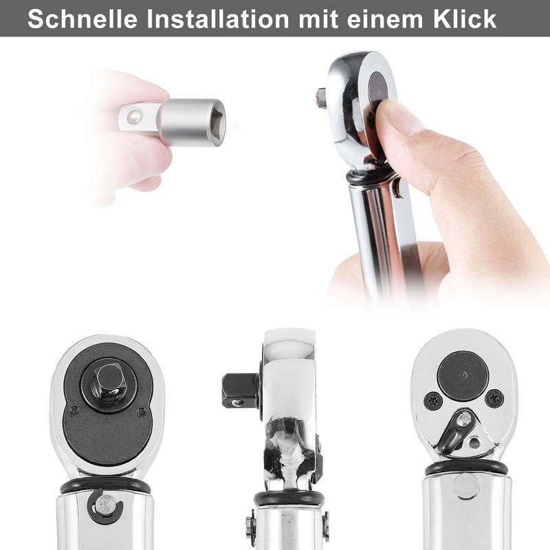 Holdfiturn Torque Wrench Square Drive Adjustable Wrenches, Ratchet Wrench with