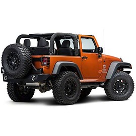 Redrock 4x4 Wrap-Around Tail Light Guards; Textured Black Compatible with 07-18 Jeep Wrangler JK