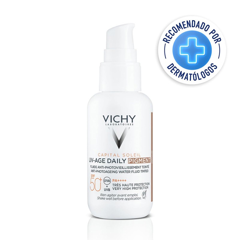 Vichy Capital Soleil UV-Age Daily, getöntes Sonnenfluid mit LSF 50+,