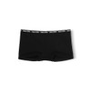 Happy Nation Girls Comfy Cotton Logo Boyshort Underwear, Pure Black