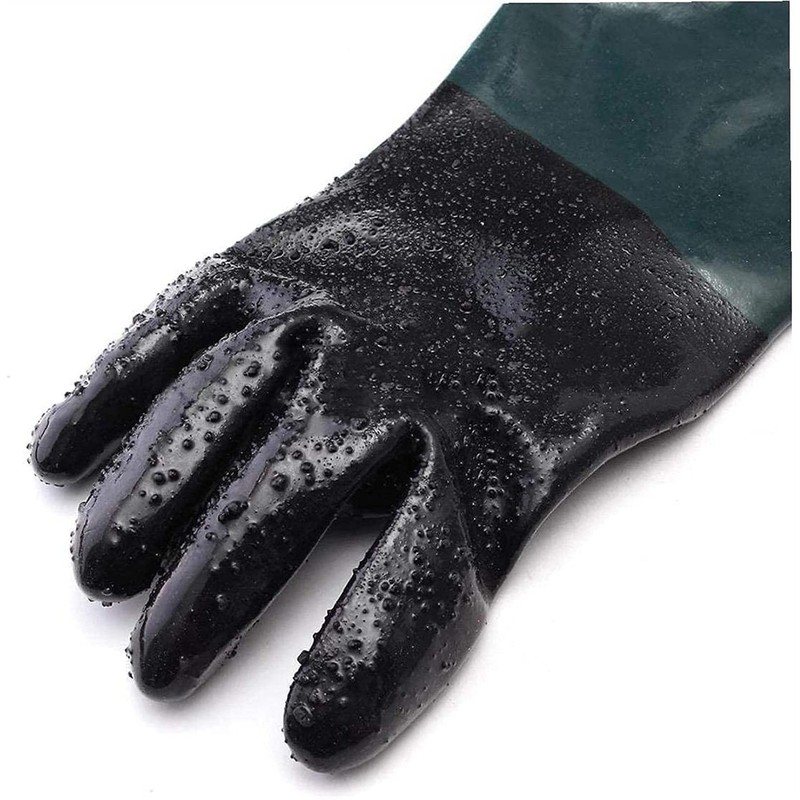 Rubber Sandblasting Gloves Anti-Slipping 60cm PVC Special Gloves for Sandblasting