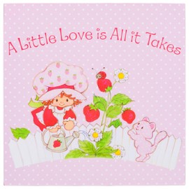 Silver Buffalo Strawberry Shortcake A Little Love is All it Takes 6" x 6" x 1.5" Box Wall Sign