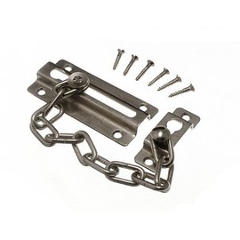 Door Security Chain Guard Peep Bolt Lock Cp with Screws (Pack of 4)