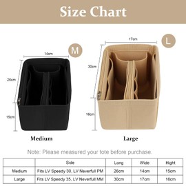 Flintronic Felt Handbag Organizer, Tote Bag Organizer Insert Handbag with Multi-Compartment, Purse Insert Organizer, Insert Wallet Organizer, Large Capacity Women Travel Makeup Organizer Storage Pouch