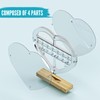 Mini Heart Acrylic Magnetic Seashell Display Box with Hold Base,