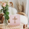 First Holy Communion Card for Girl with Removeable Wooden Cross