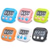 WDKXCN Magnetic Kitchen Timer, Pack of 6 Stopwatch Digital, 6