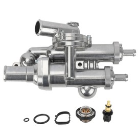 68003582AB Upgrade Aluminium Thermostat Housing Assembly Compatible with 11-14 Chrysler 200,07-10 Sebring/Dodge 08-14 Avenger,07-12 Caliber,09-20 Journey/08-17 Jeep Compass,Patriot Replace 4884571AB