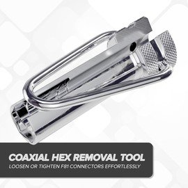THE CIMPLE CO Coax Tool, Coaxial Security Key, Shield Adapter and Filter Removal, Pocket Wrench, Tighten and Loosen F81 Connectors