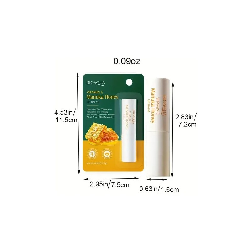 Bálsamo Labial De Miel Vitamina E Hidratante Larga Duración
