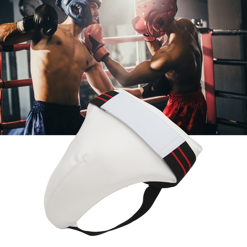 Boxing Groin Guard Protector Elastic Straps Adjustable Breathable Athletic Cup