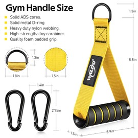 WALITO Exercise Handles, Replacement Cable Machine Attachments for Home Gym Equipment, Pulley System, Pilates, Resistance Bands, Strength Trainer, Heavy Duty Working Out Handles Accessories