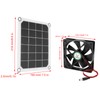 6V 10W Outdoor Solar Power Panel Exhaust Fan USB Charging