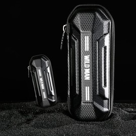 WILD MAN - Bolsa de almacenamiento de herramientas para bicicleta, carcasa dura, impermeable, bolsa de reparación para bicicleta de montaña, carretera MTB, ciclismo (XT11, negro)
