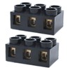 Sscon 2pcs Dual Rows Terminal Block 500V 60A 3 Position