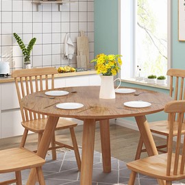 TWUTGAYW 45-55 in PVC Elastic Table Cover, Clear Waterproof Plastic Round Tablecloth, Vinyl Tablecloth Protector for Round Table Durable Reusable Transparent Wipeable Use in Outdoor/Indoor