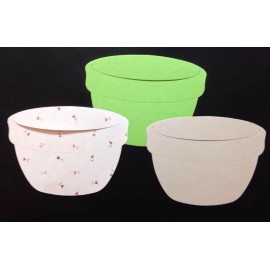 Craft-N-Shed•Handmade Large Mixing Bowl Die-Cuts (4pc)Aprox.4"x 3"Cooking•Baki