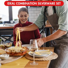 Gold Silverware Set with Straws, 30-Piece Gold Flatware Cutlery Utensils Set with Food Tong for 4, Stainless Steel Tableware, Mirror Polished Spoons,knives and Forks Set