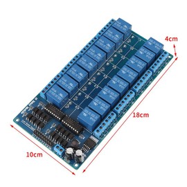 Ethernet Controller Network Web Server + 16-Channel Relay Module with RJ45 Interface for Controlling Lights, and Refrigerator
