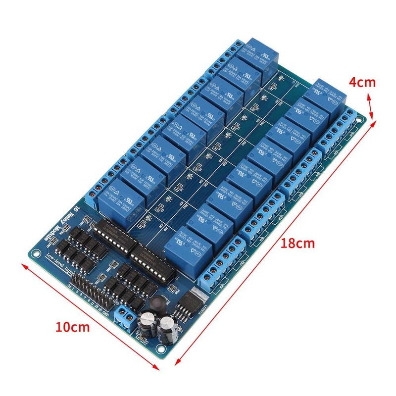 Ethernet Controller Network Web Server + 16-Channel Relay Module with