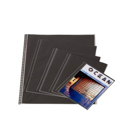 Picturesque Artist Presentation Case Refill Pages - Acid-Free Polypropylene Sleeves 80 lb. Black Divider Professional Storage Art Archival for Portraits and Artwork [18" x 24" - 5 Pack]