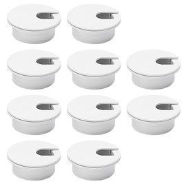 EASYEAH 10 Pcs Desk Grommet 1-3/8" / 35 mm, Desk Cord Hole Cover, Cable Grommet ABS Plastic, Desk Hole Grommet for Home & Office Pc, Detachable Cable Cord Organizer-White