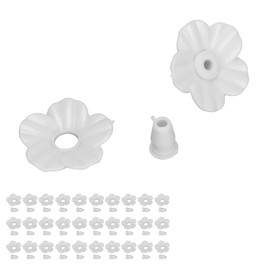 LOCADENCE 30Pcs Hummingbird Feeders Replacement Flowers, 1.2 in Decorative Innovative Hummingbird Feeders Flowers, Bird Feeding Ports Replacement Parts for Outdoor Hanging Feeders (White)