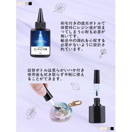 JieMinya Coating Resin Liquid, Smooth, 1.8 oz (50 g), Large Capacity, UV-LED, High Transparency
