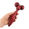 FOMIYES Wooden Double Roller Face Massager Aging Handheld Tool for