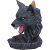 Nemesis Now Dark Wolf Backflow Incense Burner 11.5cm, Resin, Black