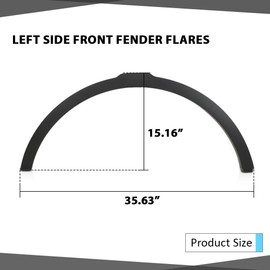 CHEDA Front Fender Flares Left Side Compatible with Land Rover Range Rover Evoque 2012-2017 LR044280, LR036053