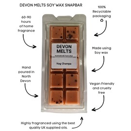 Devon Melts - Nag Champa - Highly Scented 100% Soy Wax Snapbar