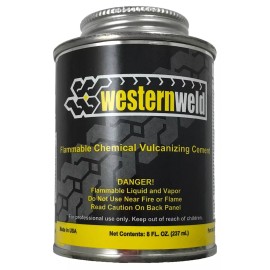 Western Weld Clear All Purpose Tire Repair Vulcanizing Cement Brush Top Can 8 oz - Pack of 1