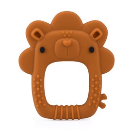 Mordedera de Silicona Loulou Lollipop (Para Bebé) | Juguete de Dentición con Texturas de Alivio | Apto para Congelador | Libre de BPA y Grado Alimenticio (4M+) | León