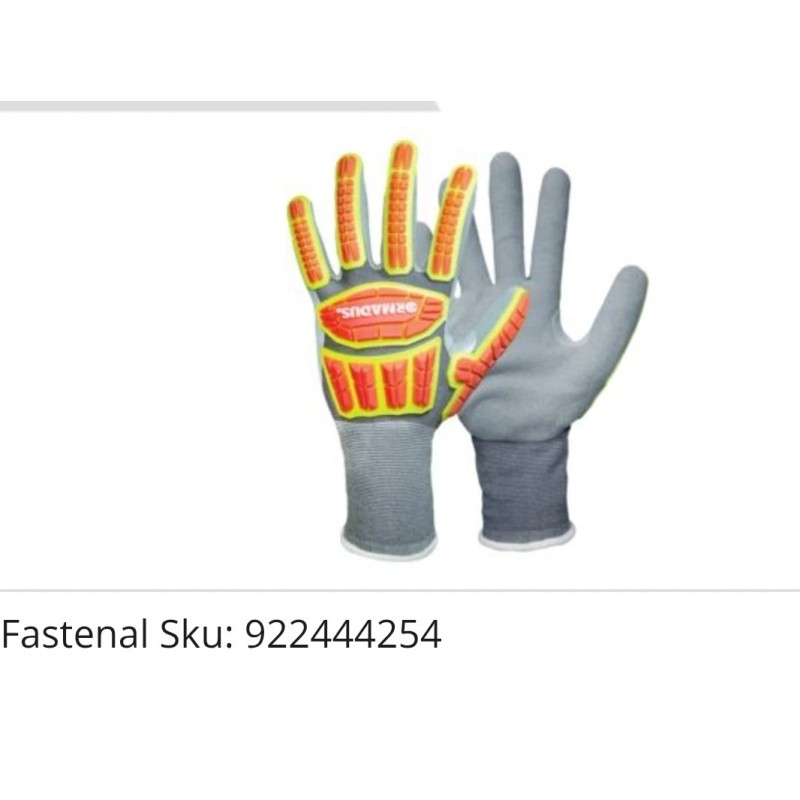 Ormadus Sandy Foam Nitrile Coated Impact Resistant Glove Size Large