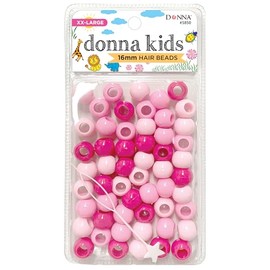 DONNA 16mm Plastic Hair Beads XXL Pink Mix Color