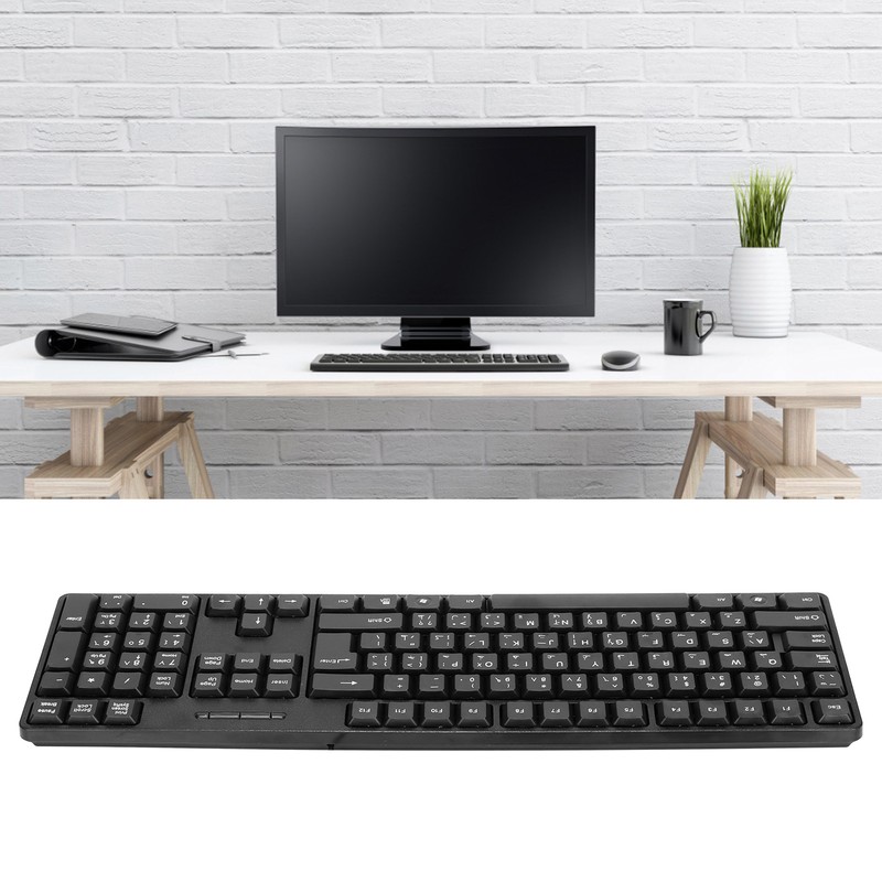 Computer Keyboards Ergonomic Design Durable USB Wired Arabic English Mechanical
