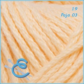 Hilaza Abuelita 100% algodón Bolsa con 5 bolitas de 50 gramos (Paja)