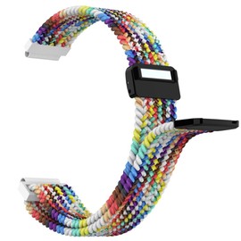 C2D JOY Braided Nylon Strap Compatible with Garmin Forerunner 945/935 Replacement Watchband Magnetic Sport Nylon band With Screwdriver- Colorful