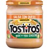 Tostitos Medium Salsa Con Queso, 4 Count, 15.5 oz Jars