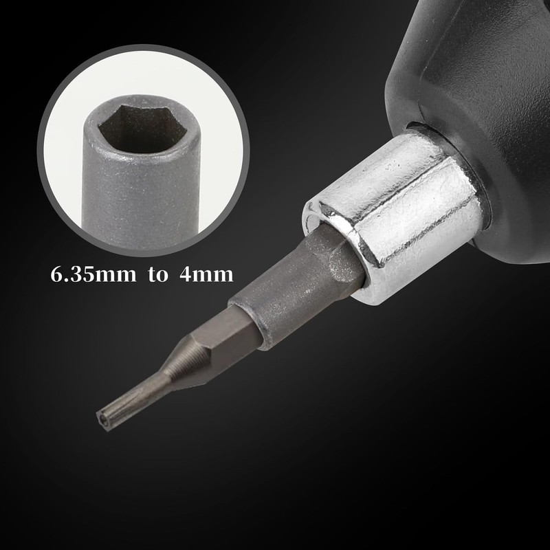 Mijradge 3pcs Manual/Electric Screwdriver Bit Adapter - Hexagonal Handle and