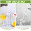 zmybcpack 12 Pack 400ml Plastic Juice Bottles with Black Lids