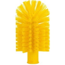 SPARTA Industrial Tank Pipe Brush Head, Drain Brush with 3/4" Thread Hole (Handle Not Included) for Commercial Use, Plastic, 6.7 x 3.5 Inches, Yellow