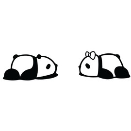 Fun Panda Duo Tattoo | Temporalis® | Ephemeral, vegan and waterproof tattoo - EU certified cosmetics - Lasts 1 to 2 weeks