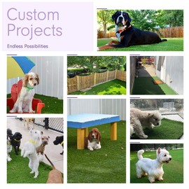 MEGAGRASS 5 x 4 Feet Artificial Grass Mat for Dogs [Deluxe Realistic Synthetic Pet Turf Rug, Fake Grass Carpet for Puppy Potty Training Patch, Indoor or Outdoor Pee Pads]